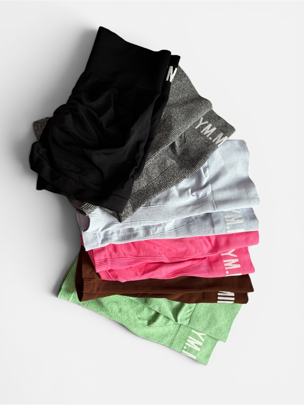 6-Pair Seamless Scrunch Butt Gym Shorts Bundle | Size Large